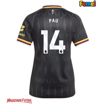 Aston Villa Pau Torres #14 Tricou Fotbal Replică 2026-27 Femei Deplasare
